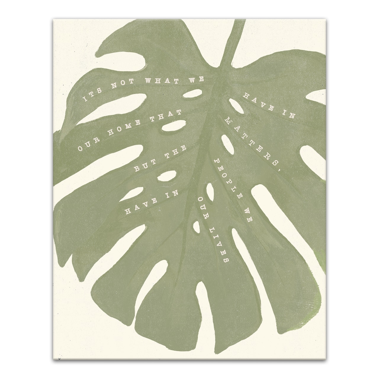 Designs Direct Big Green Monstera Canvas Wall Art